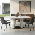 Silla de comedor Tapizada ecocuero Gris