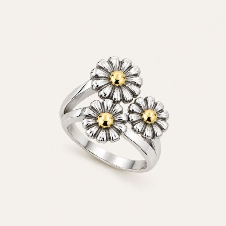 Anillo Margarita - Plata y Oro Anillo Margarita - Plata y Oro