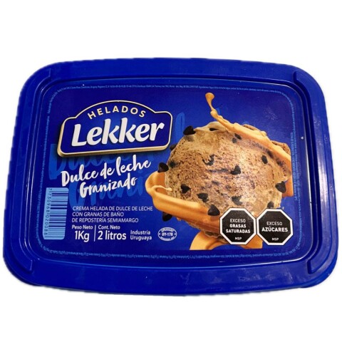 Helado de Dulce de Leche Granizado Lekker 2Lt Helado de Dulce de Leche Granizado Lekker 2Lt