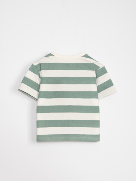 Remera oversize estampa Rayas Verde
