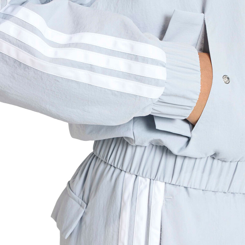 Campera de Mujer Adidas W 3S Wv Bomber Gris - Blanco