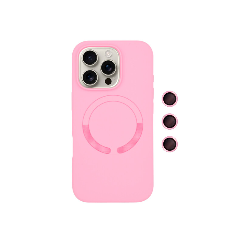 Protector para iPhone 16 Pro MagSafe protector cámara rosa Protector Para Iphone 16 Pro Magsafe Protector Cámara Rosa