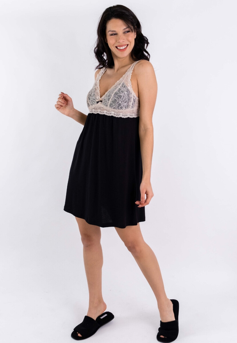 CAMISOLIN EN ALGODÓN PIMA PERUANO - NEGRO 