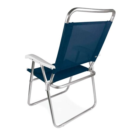 Reposera Silla Alta Plegable en Aluminio Mor Master Plus Azul Marino