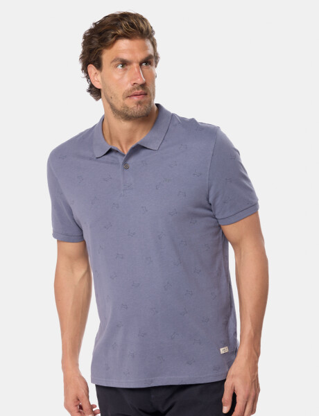 REMERA POLO ESTAMPADA Lila