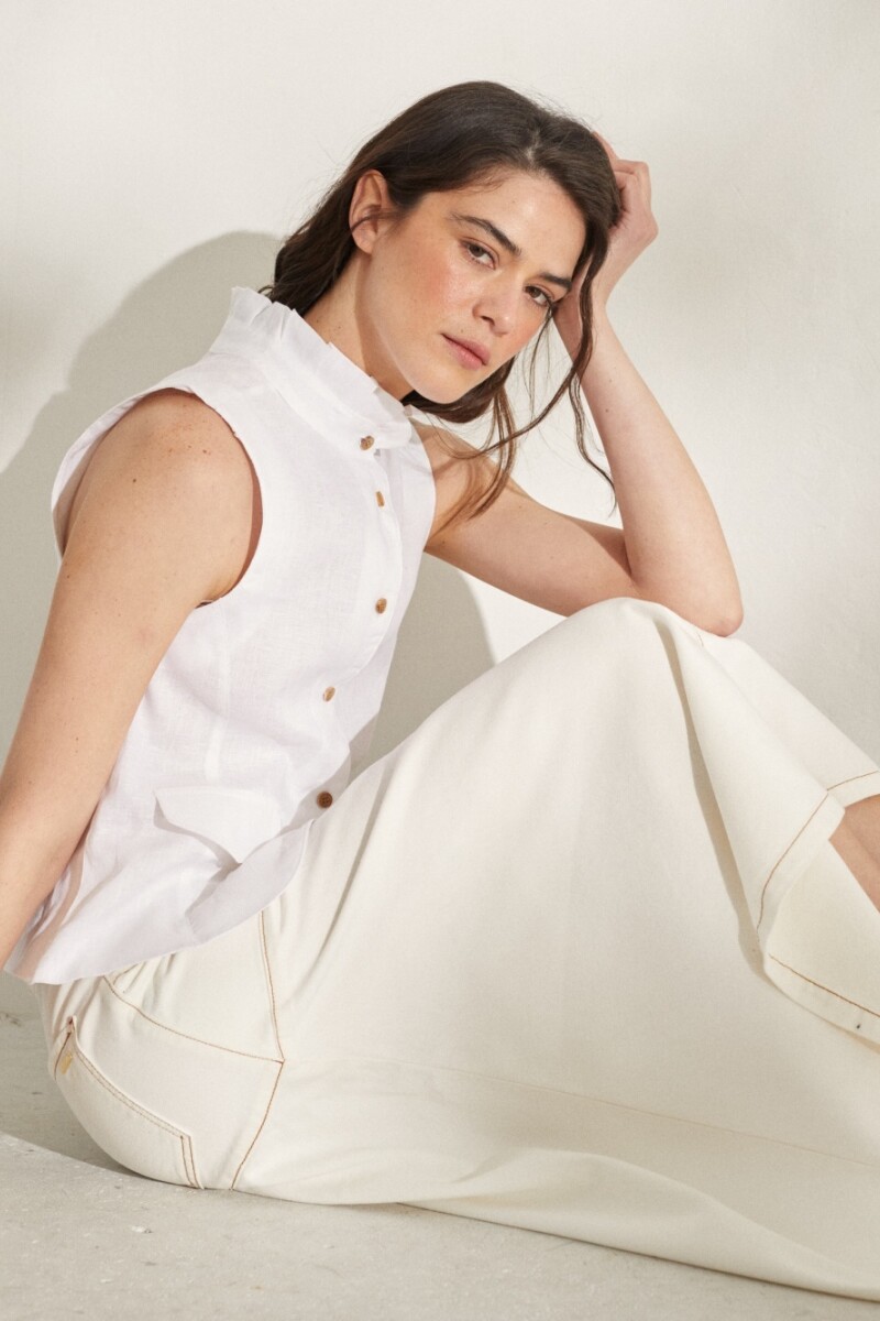 FALDA POMELA DENIM Crudo