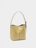 Bolso Bombonera Efecto Craquelado crudo