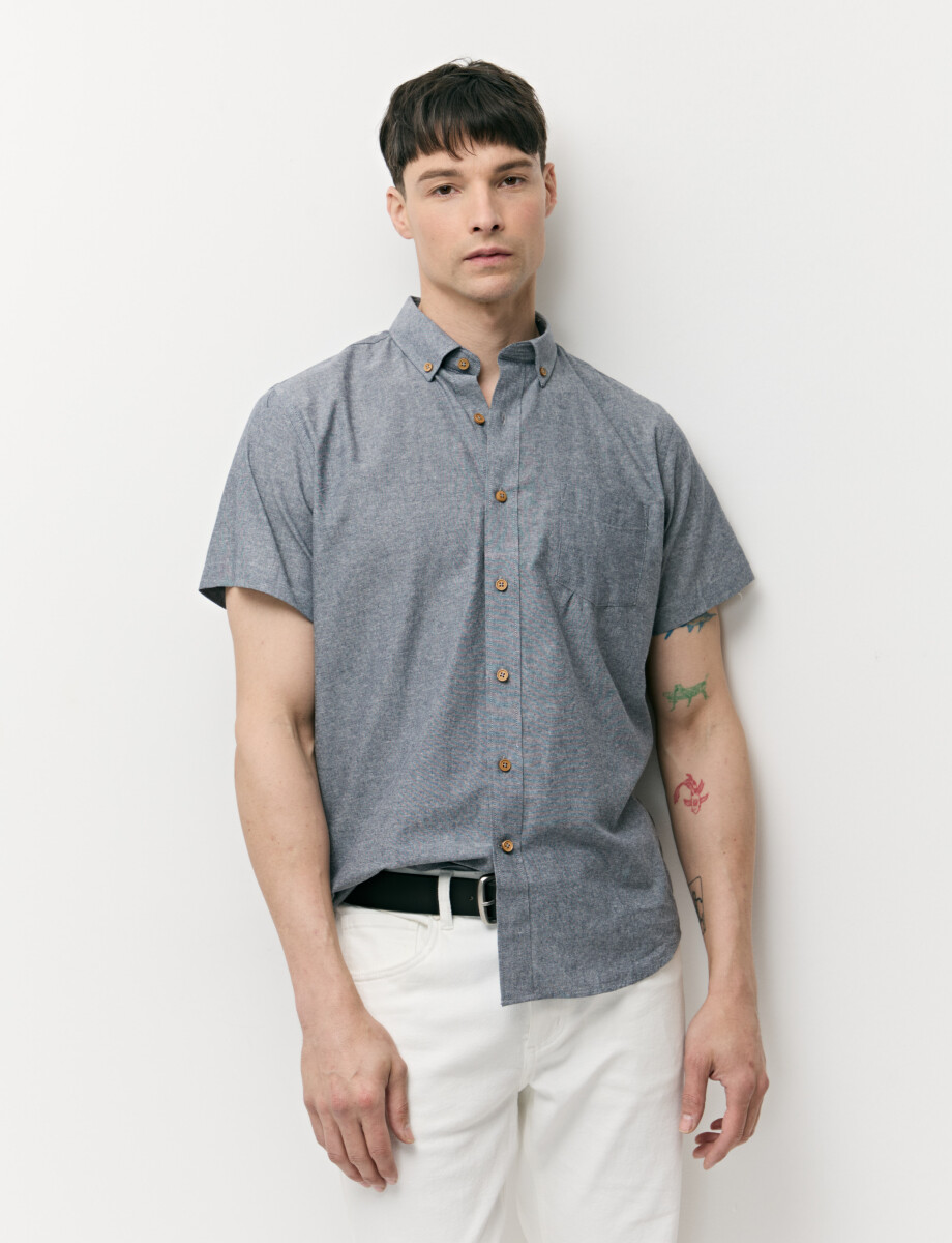 012725 CAMISA COTTON WILL Gris