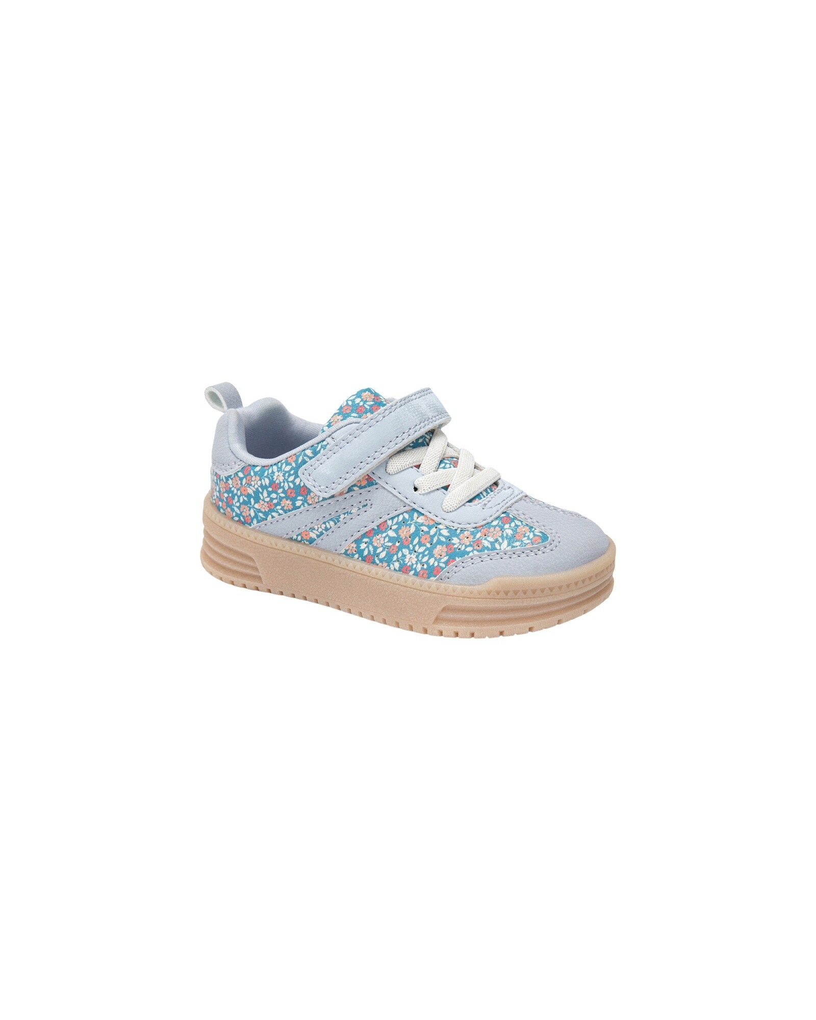 Championes con velcro, diseño floral, azules Sin color