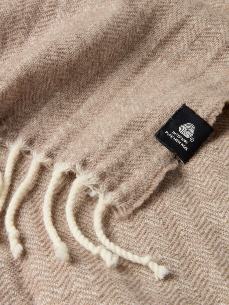 Manta throw BRUNIA 130x170 lana beige Manta throw BRUNIA 130x170 lana beige