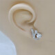 Caravanas En Oro 18K Blanco Con Brillantes Caravanas En Oro 18K Blanco Con Brillantes