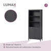 Aparador Lumax 3 Estantes 2 Puertas gris oscura roble Aparador Lumax 3 Estantes 2 Puertas gris oscura roble