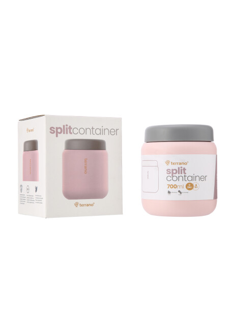 Contenedor Alimentos Tupper Split 700mL. Rosado