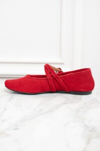 Chatita Gamuza Cuero Rojo