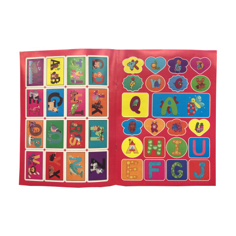 Libro para Colorear con Pegotines 26 x 19 cm Letras