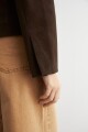 Chaqueta eco cuero con cierre chocolate
