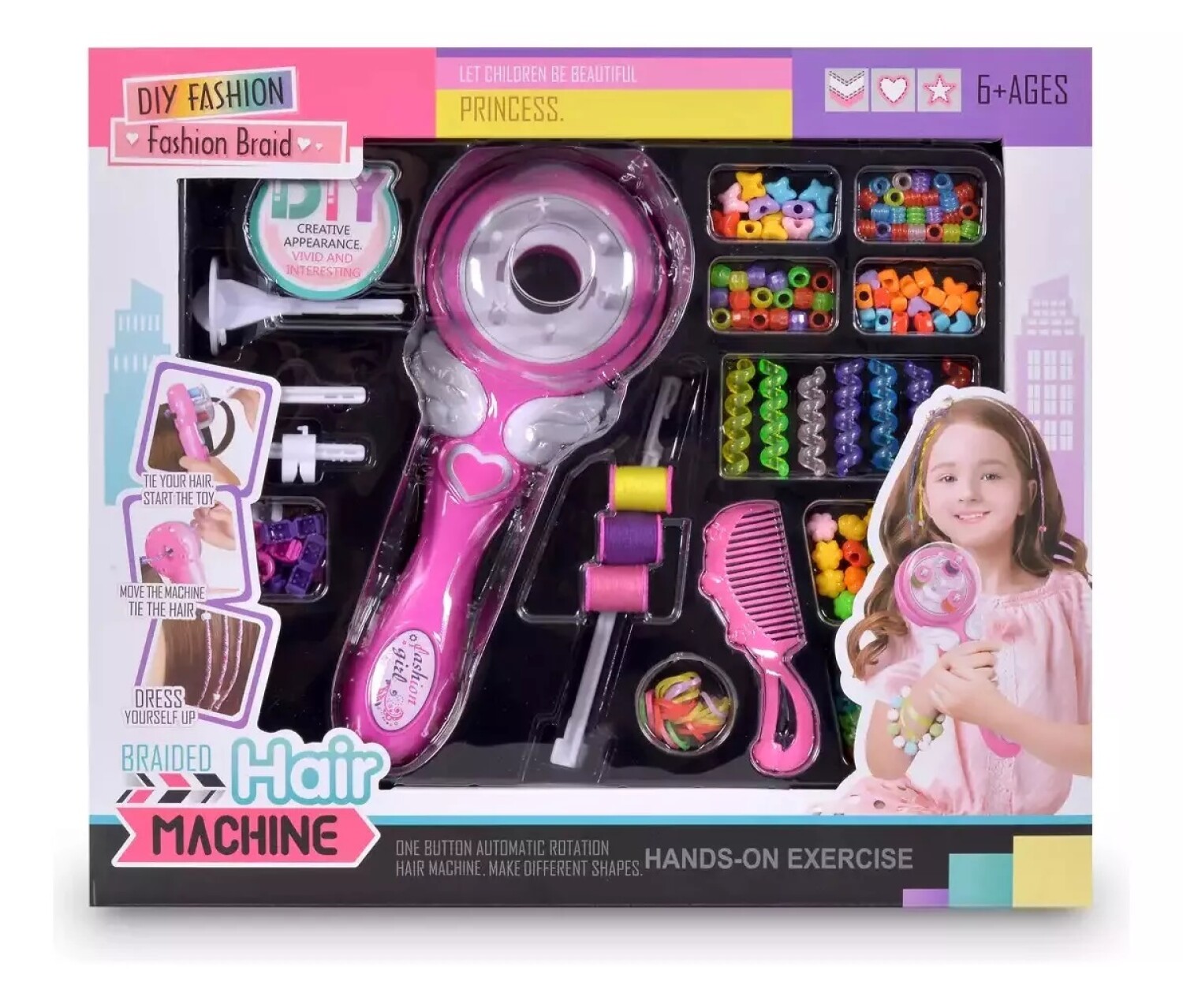 Maquina Trenzadora De Cabello Niñas Con Accesorios — Juguetería