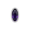 Anillo Oval - Plata 925 - Amatista Imperial y Zirconias AN4775 conpiedra