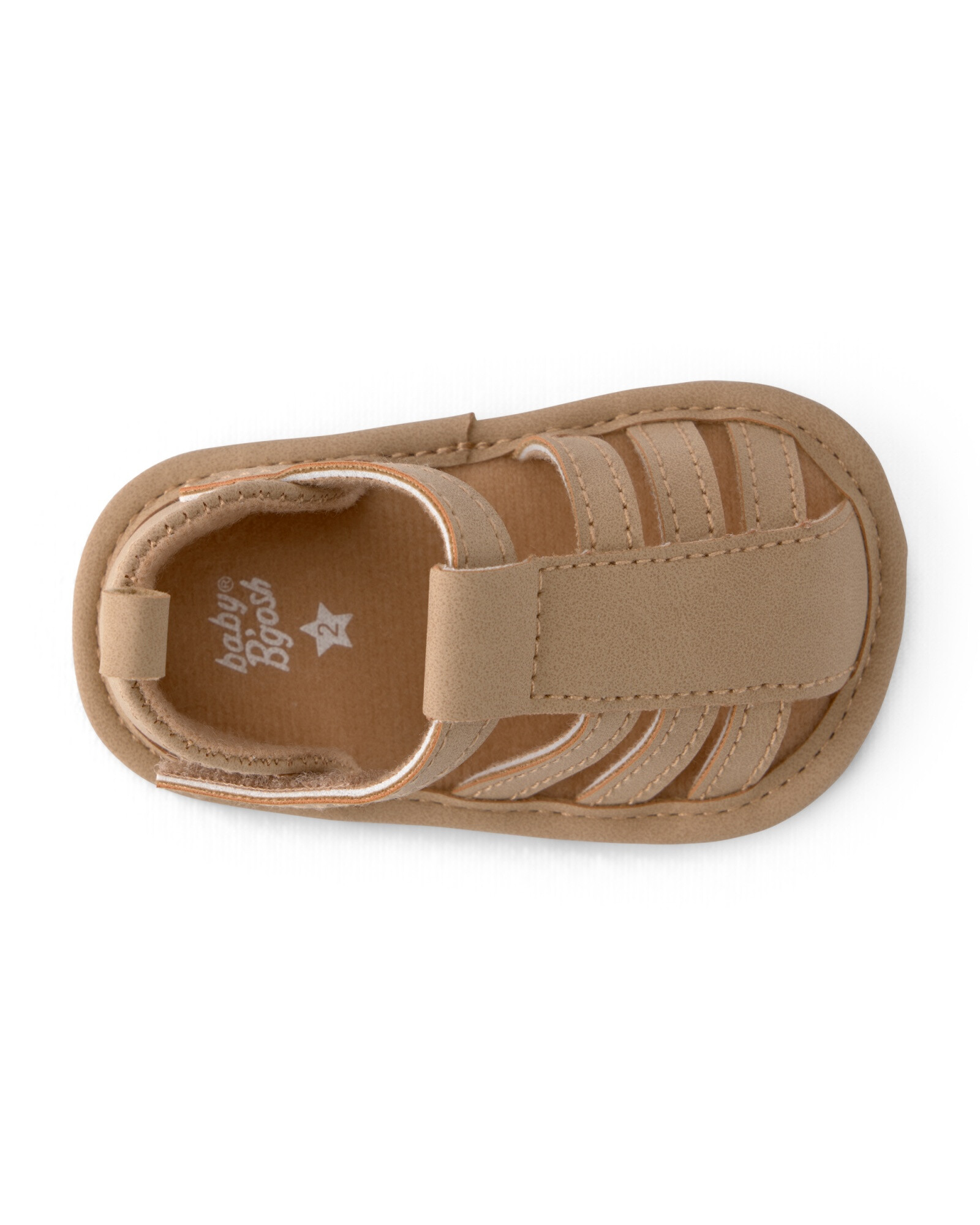 Sandalias pescadoras con velcro, marrón Sin color