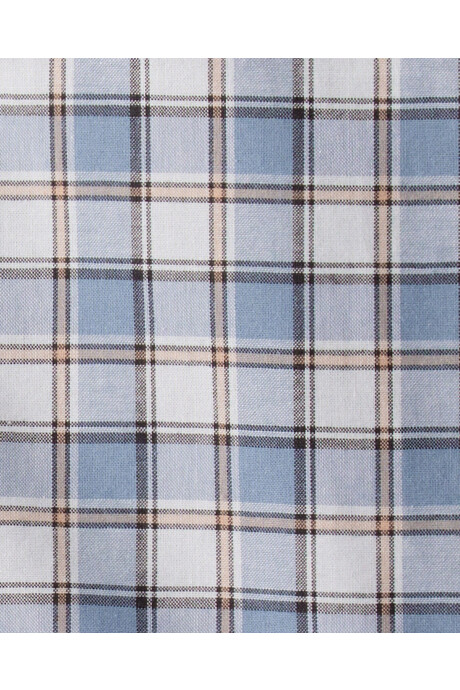 Camisa de popelina, diseño a cuadros Sin color