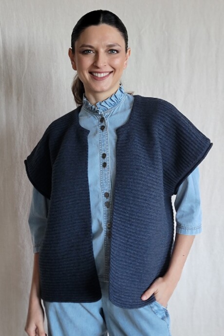 Chalecón Delfina Lambswool Azul Marino