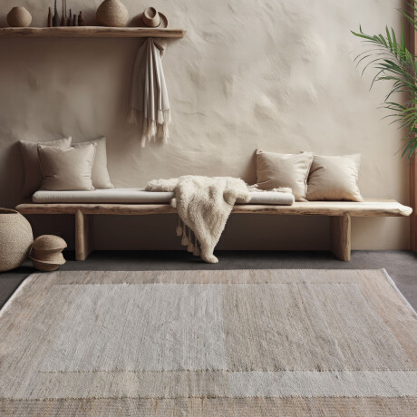 ALFOMBRA NATURAL/BEIGE YUTE Y LANA RYZARD