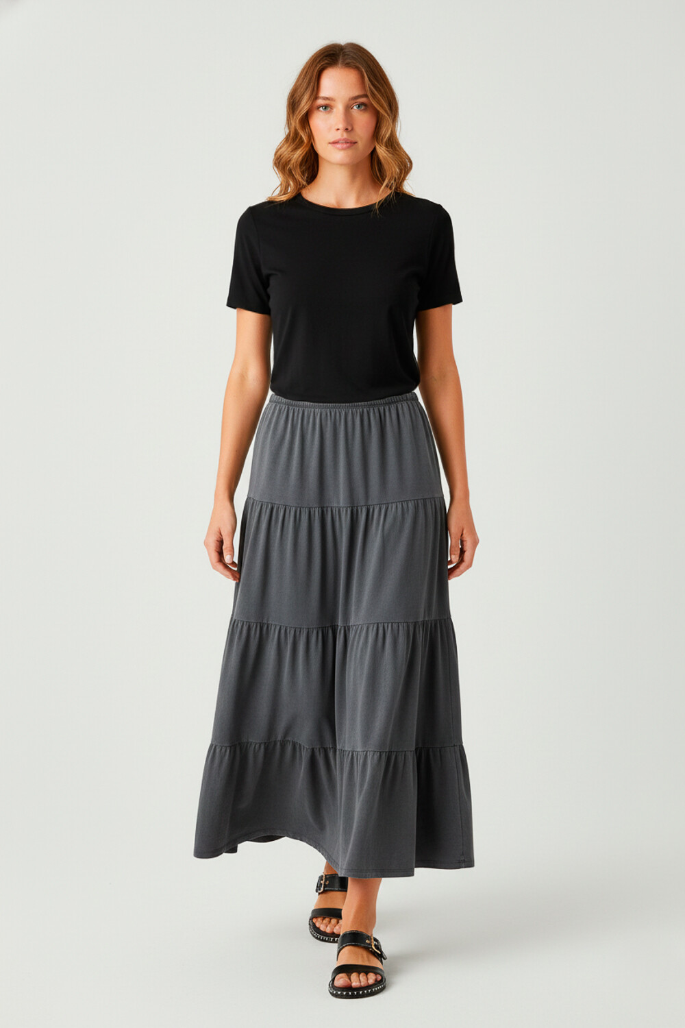 Falda Ipaluena Gris Oscuro