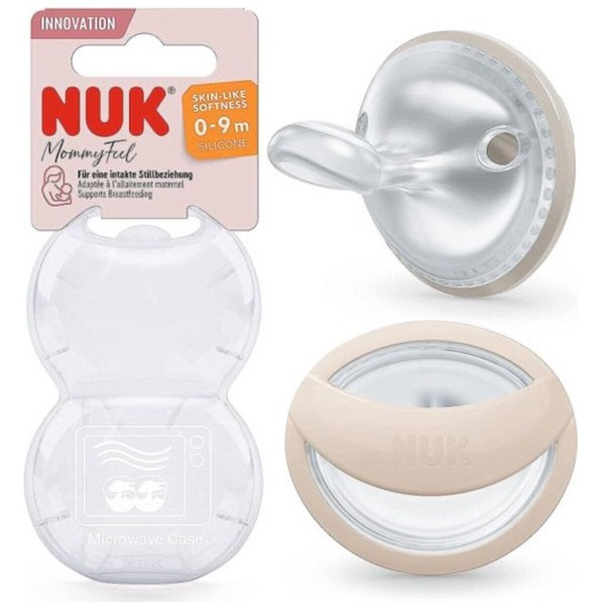 Chupete Nuk Mommyfeel Silicona Talle 1 Neutro 2 Uds. 