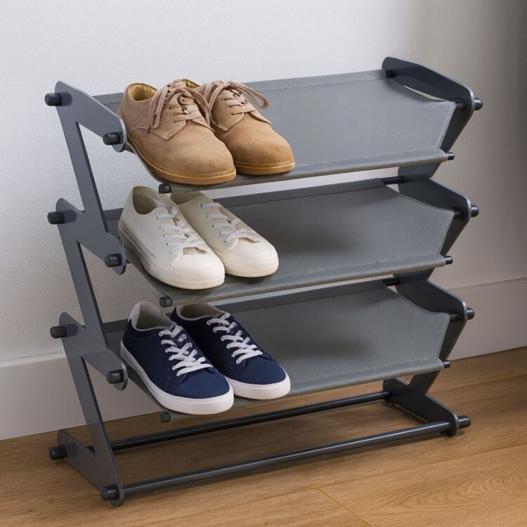 ORGANIZADOR ZAPATERA 4 ESTANTES GRIS ORGANIZADOR ZAPATERA 4 ESTANTES GRIS
