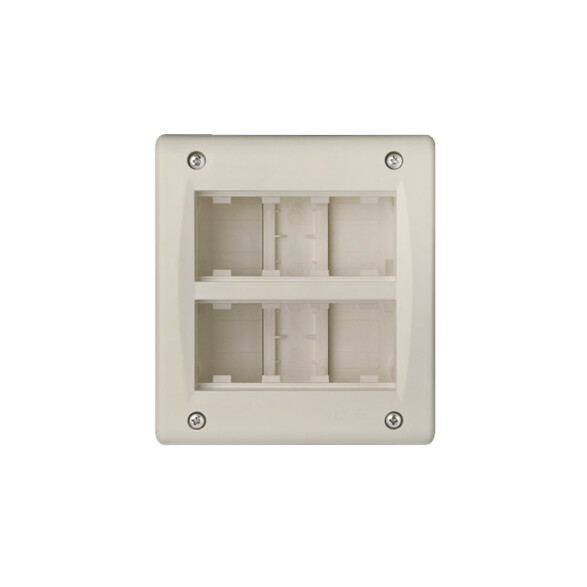 Caja ext. para 8 módulos (2x4) marfil - Ave C55622