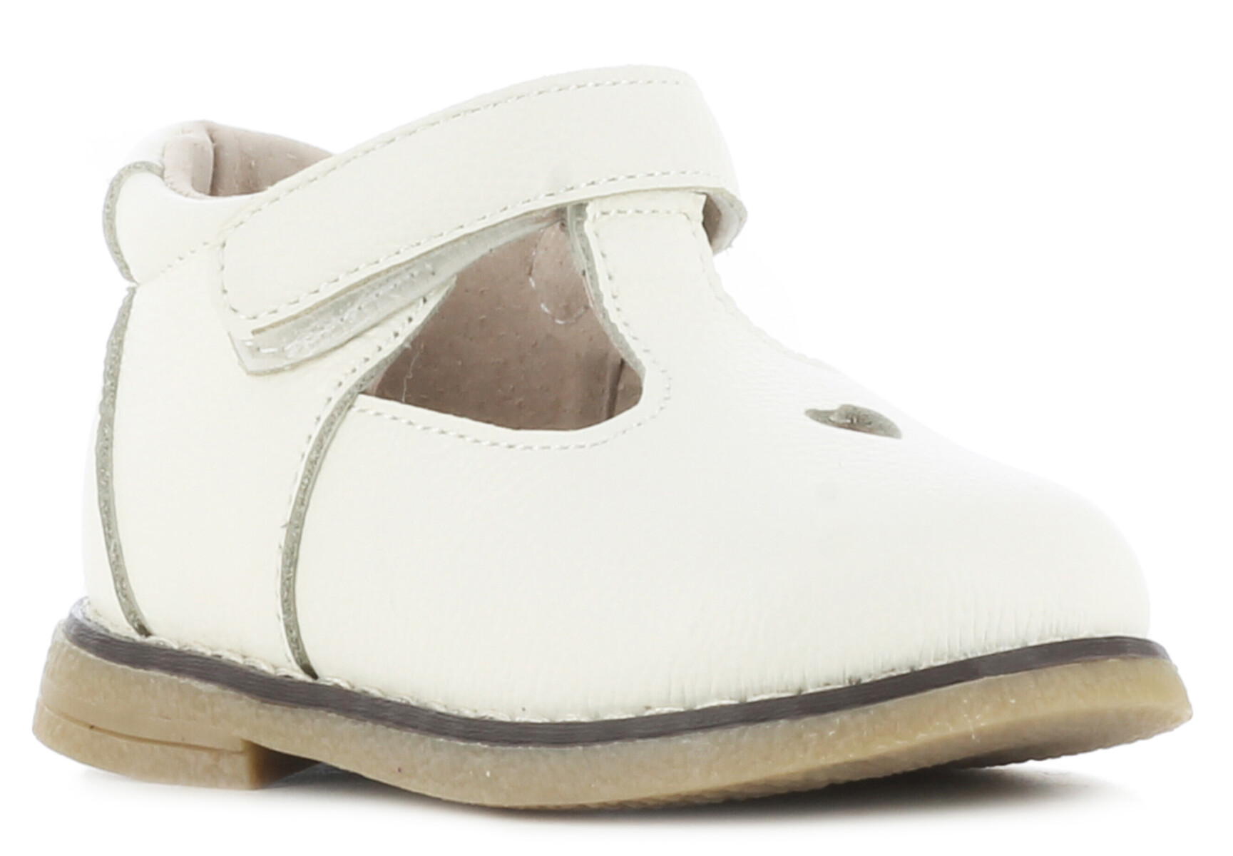 Zapato de Niña Mini Miss Carol CERSEI con velcro y calado - Blanco 