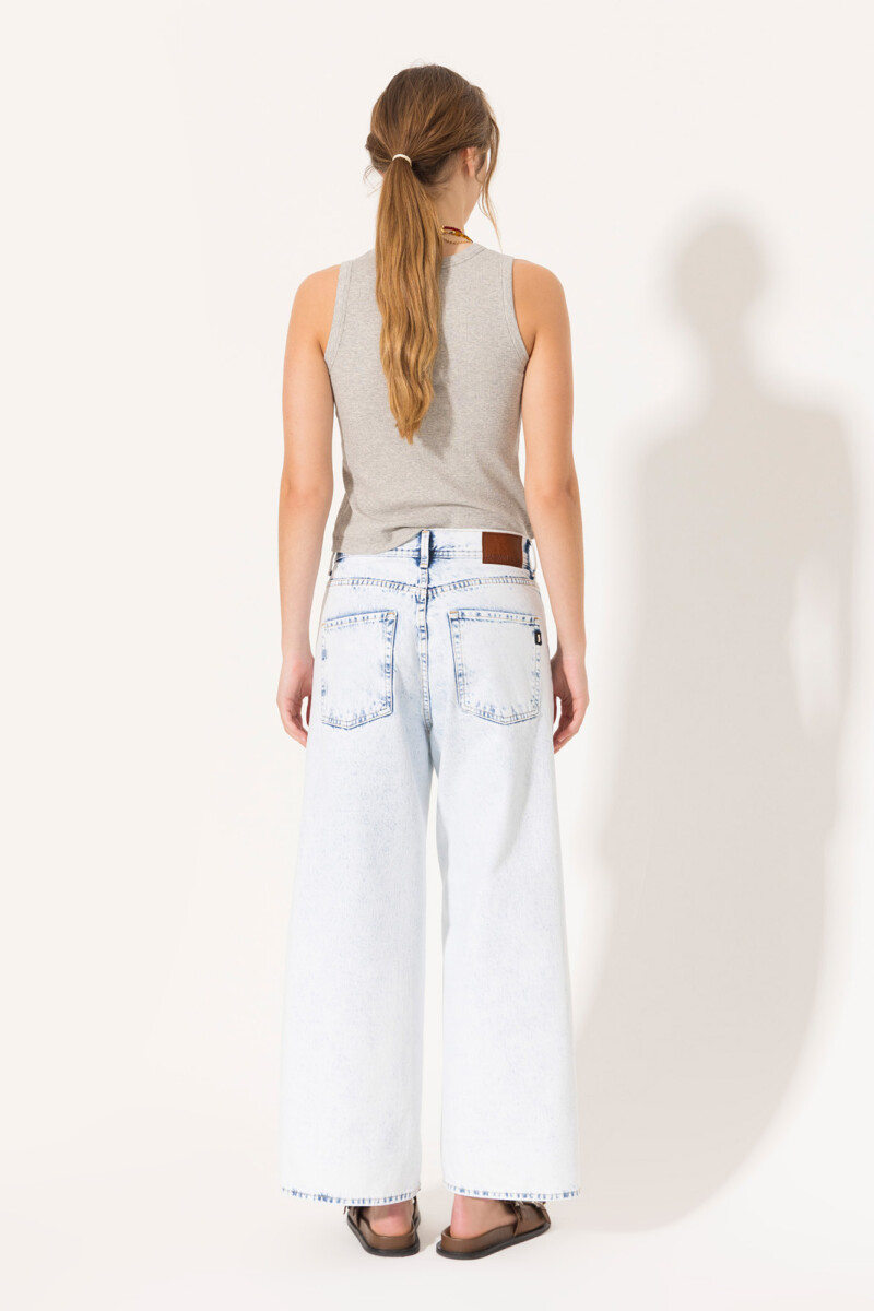 JEANS WIDE X OFFWHITE Blanco