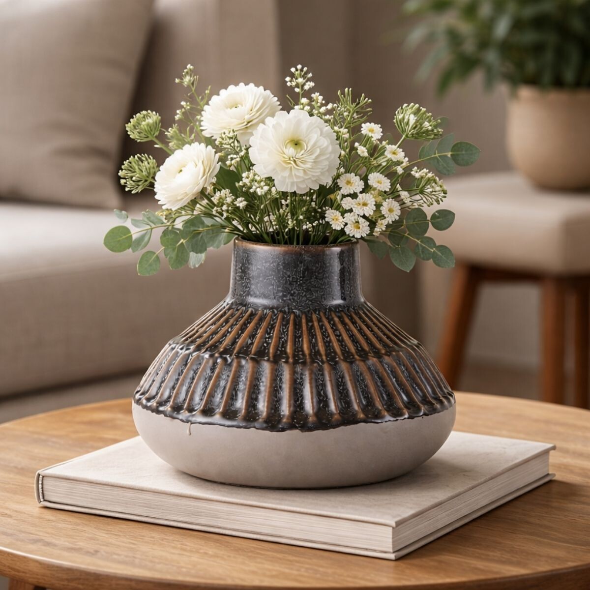 FLORERO SATIN Gris Medium 