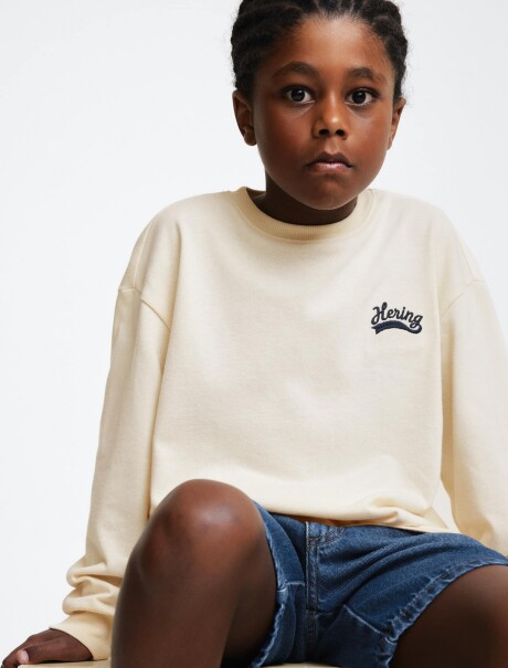 BUZO INFANTIL CON ESTAMPA BEIGE