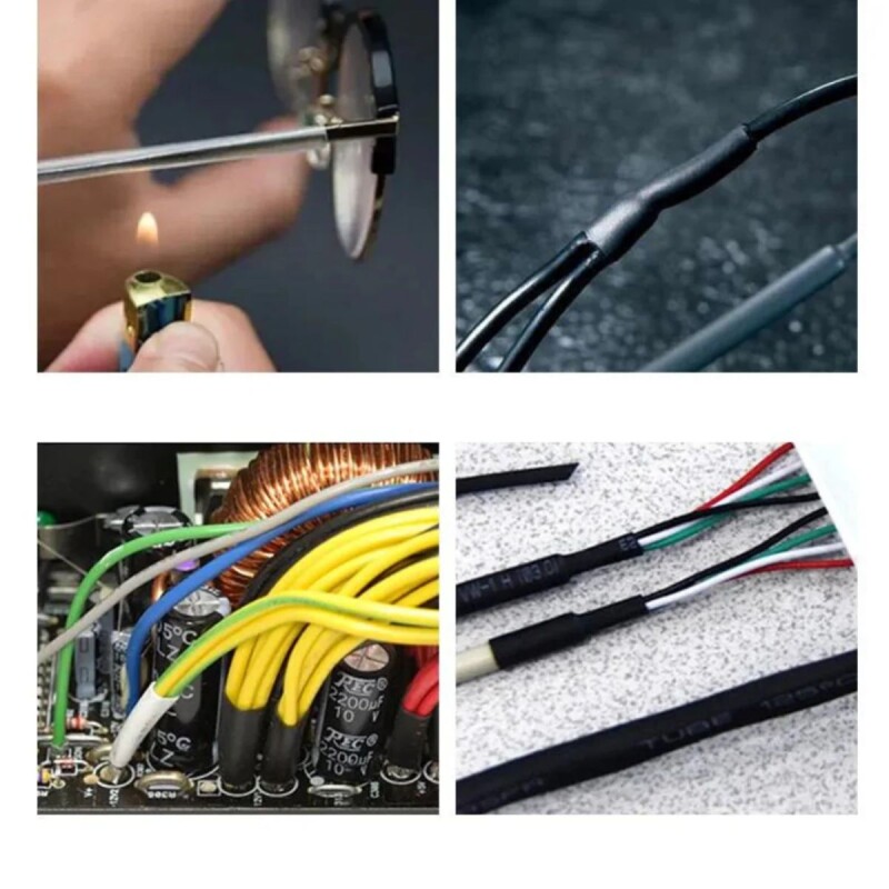 Termocontraíbles Para Cable de 328 Piezas 1mm a 14mm Termocontraíbles Para Cable de 328 Piezas 1mm a 14mm