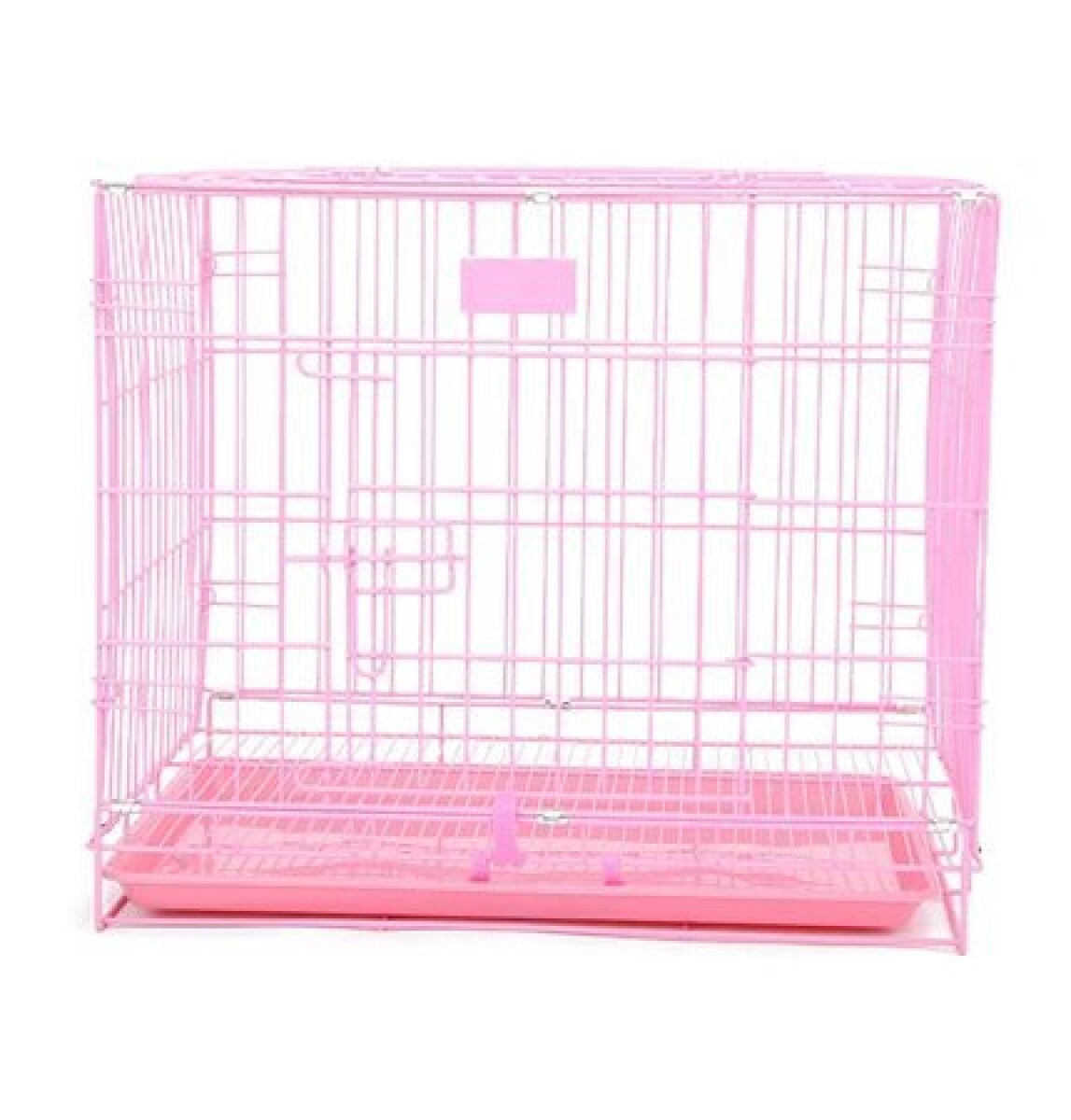 Canil Jaula Corral Perro Mascota Lili 90 cm Grande De Metal - Variante Color Rosado 
