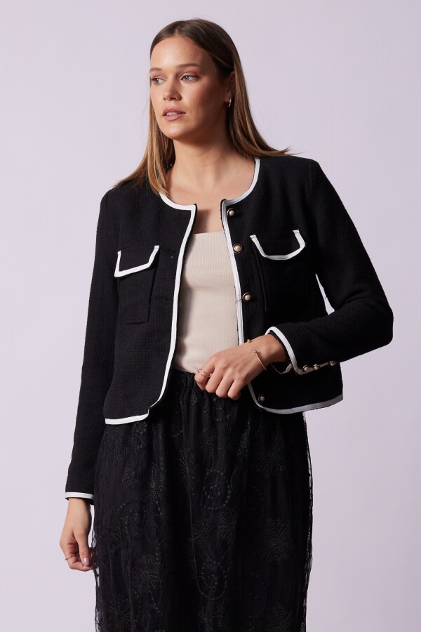 Chaqueta Tweed NEGRO/BLANCO