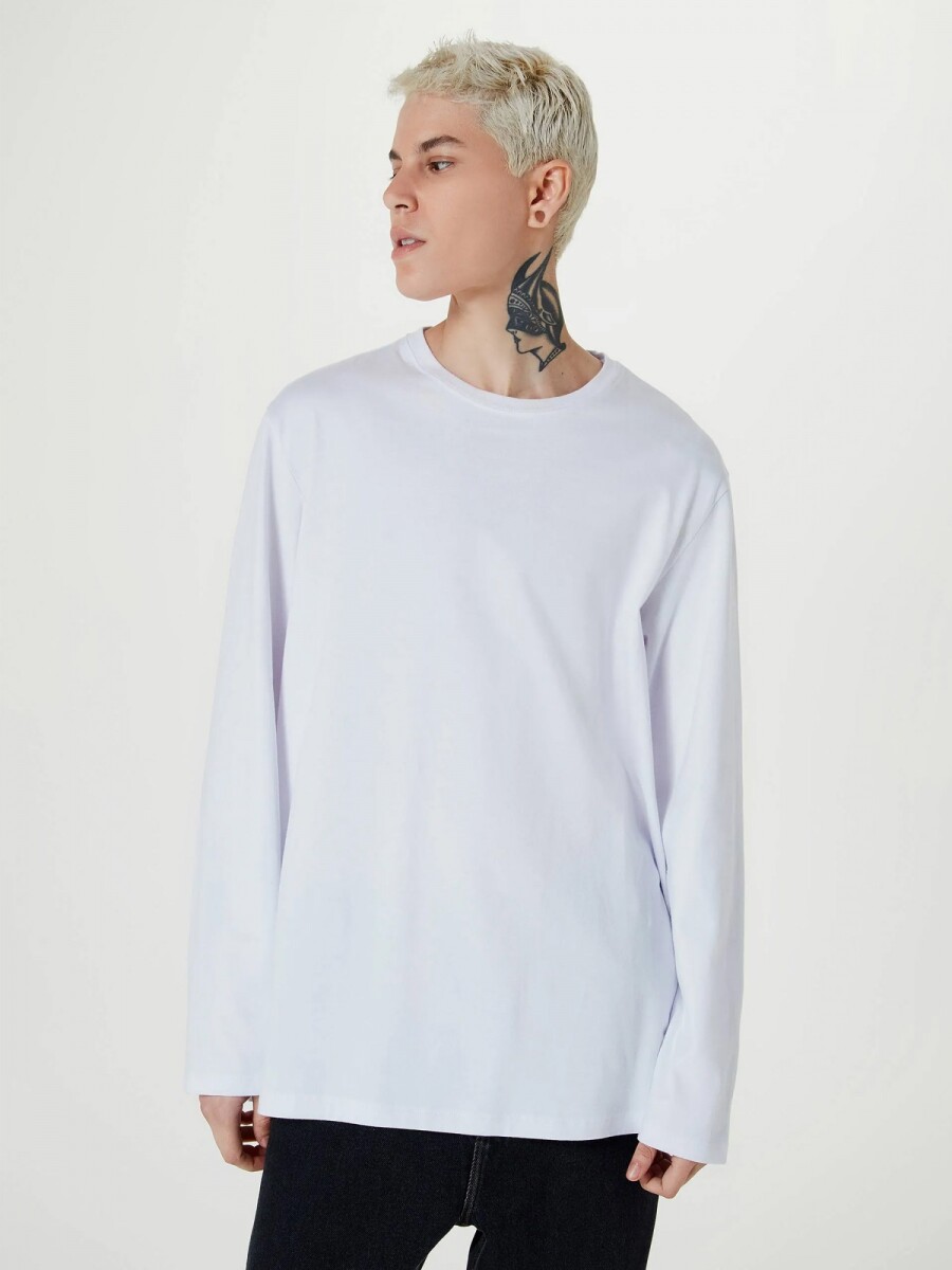 CAMISETA MANGA LARGA - BLANCO 