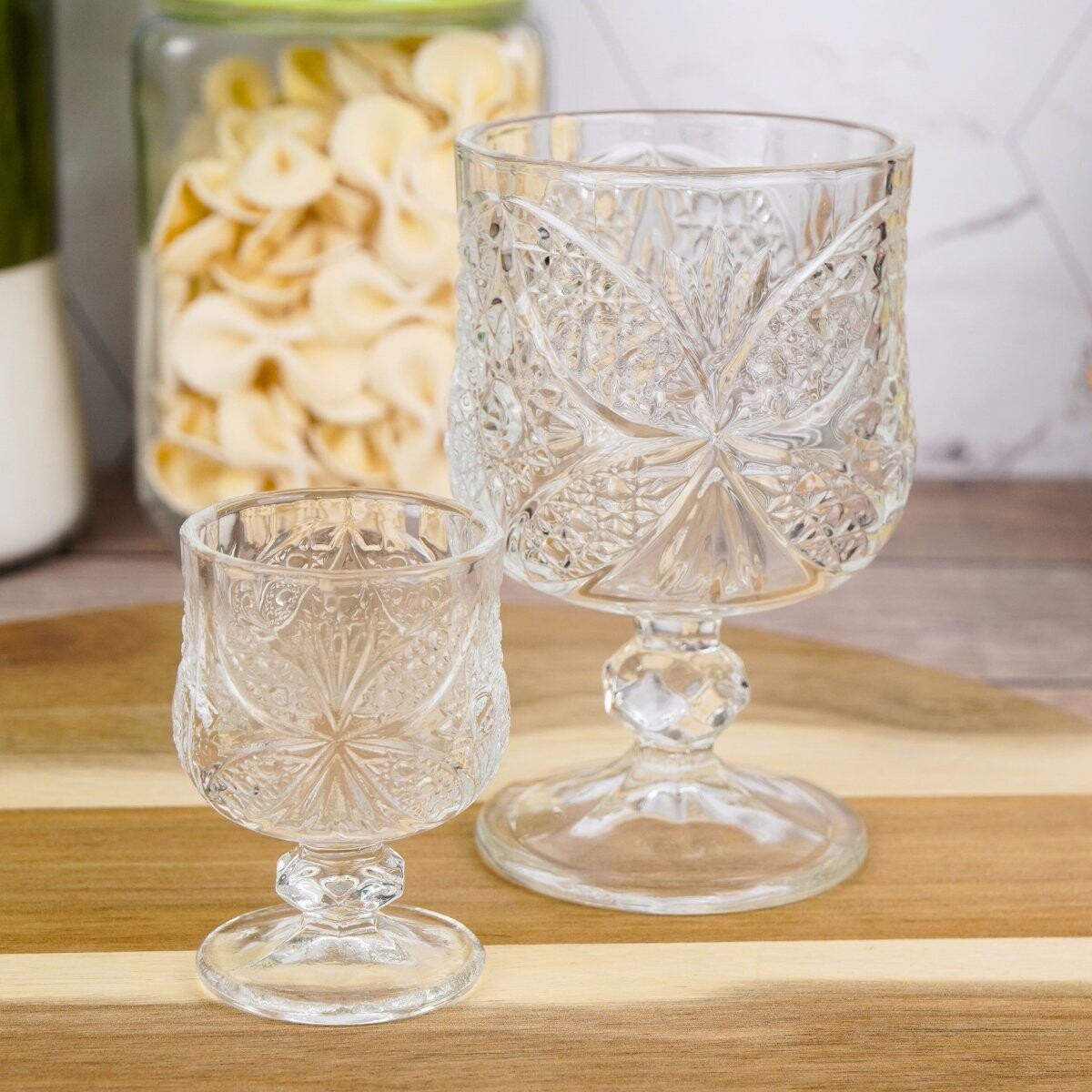 Set de 12 copas: 6 copas de licor + 6 copas de vino 