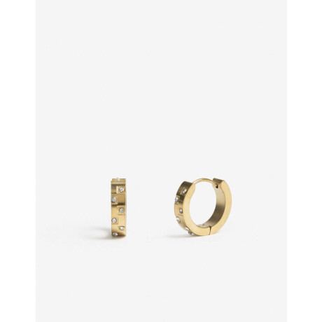 Aros Argollas Cubic zirconia Dorado