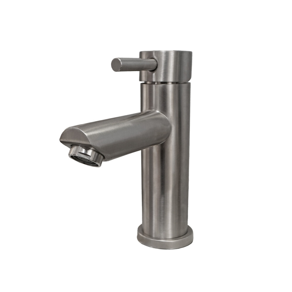 GRIFERÍA MONOCOMANDO DE LAVATORIO WICO PALITO ACERO SATIN Grifería Monocomando De Lavatorio Wico Palito Acero Satin