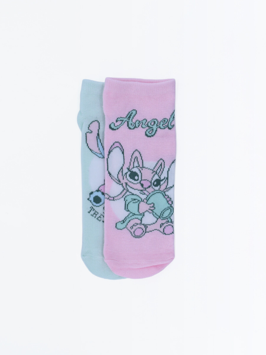 MEDIAS ANGEL Y STITCH PACK X 2 - VARIANTE 1 