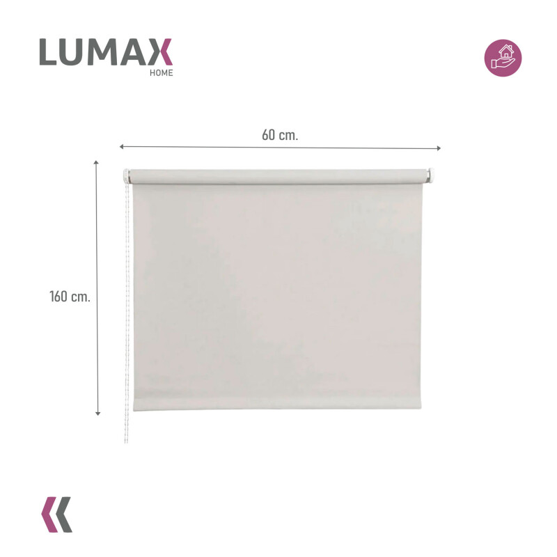 Cortina Roller Blackout Lumax 60 X 160 Cm Colores Gris