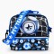 Lanchera Footy Lunchera Futbol Negro - Azul