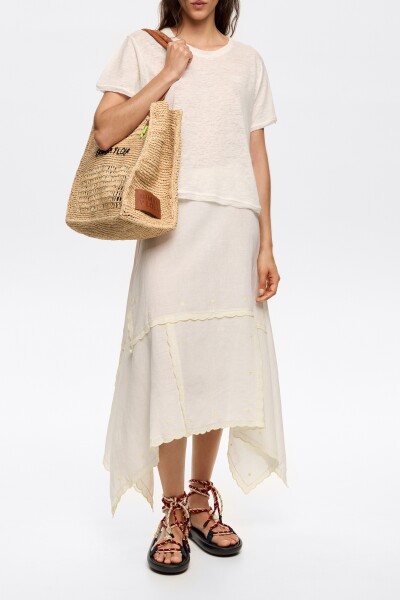 FALDA MIDI Crema