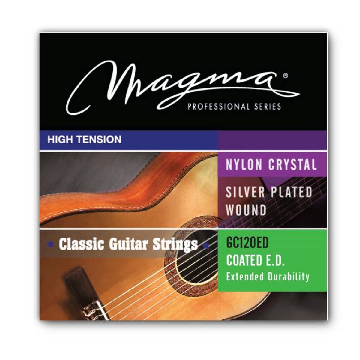 Cuerdas Guitarra Clásica Magma Coated HT Crystal GC120ED 