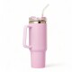 Jarra Vaso Terminico 1200ml Ac Inox y sorbete en Ac inox Rosado