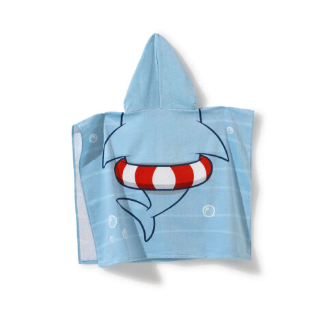 Bata Poncho Dohler 70 x 115 cm Tiburón
