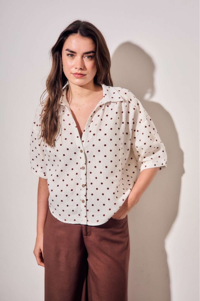 Blusa Lunares - Nacar 