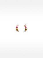Pendientes Con Cristales - Plata De Ley 925 multicolor